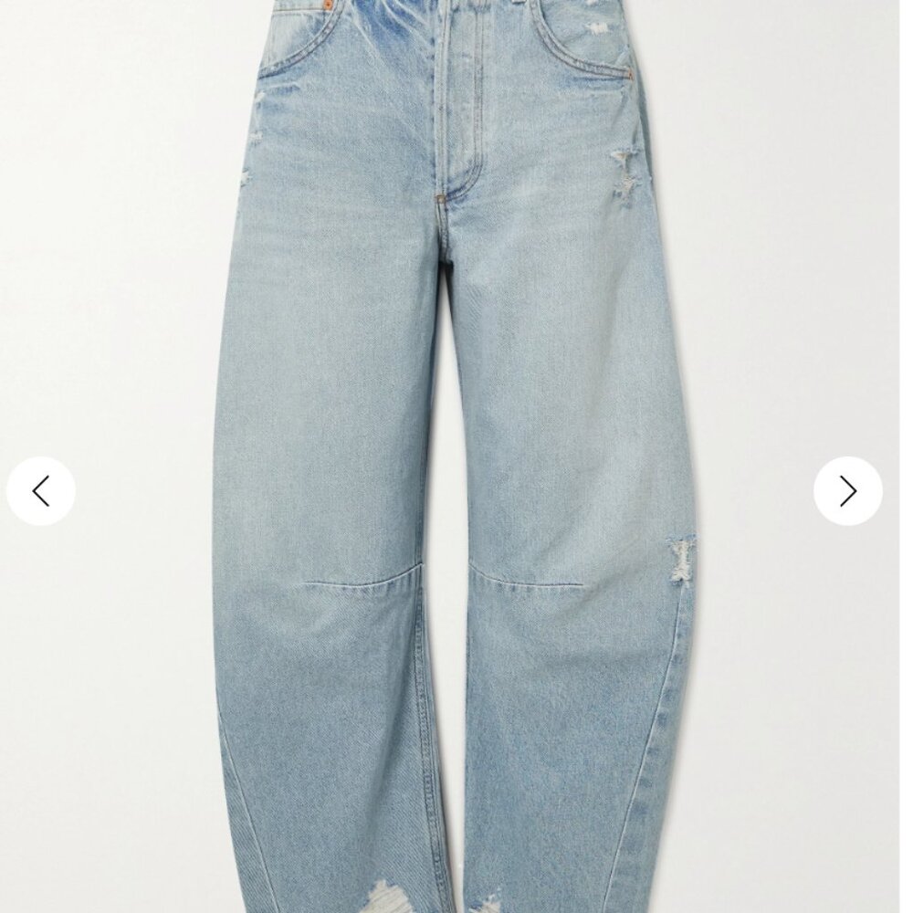 Citizens of Humanity Horseshoe Distressed High-rise Tapered Jeans, 27 - Picture 1 of 6